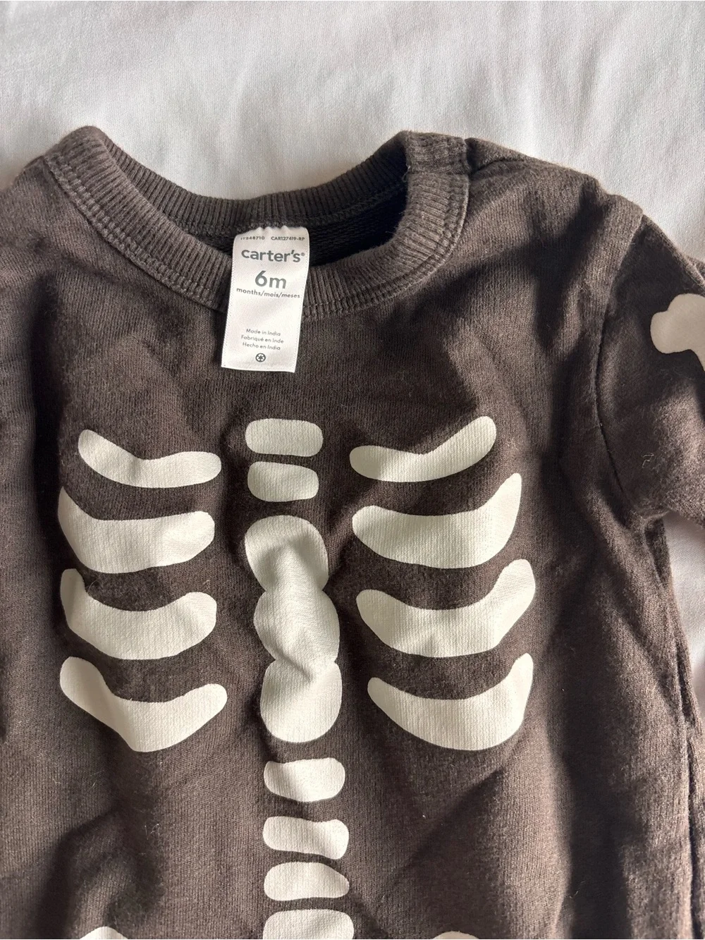 Carter's Black Skeleton One-Piece Costume Outfit 6 Months